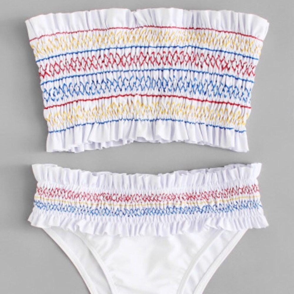 Ruched Bandeau Bikini Set